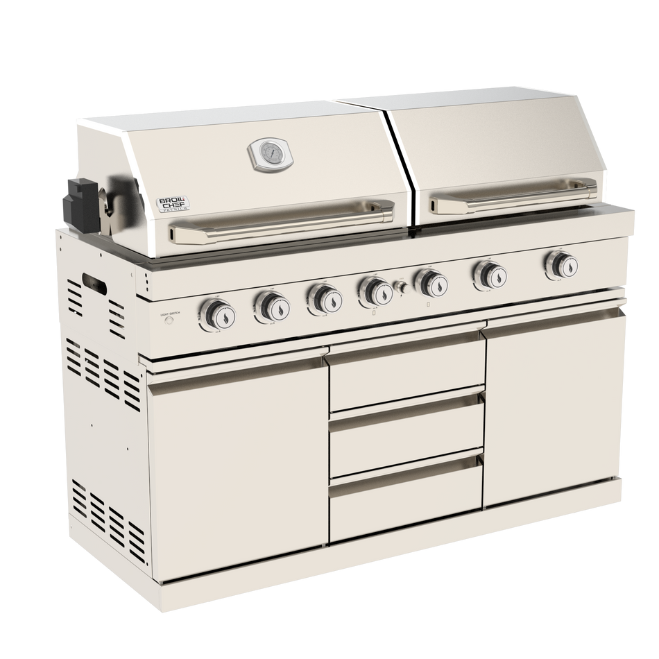 BroilChef Grill & Griddle Module | Yosemite Outdoor Kitchen -  Stainless Steel | BC-GS421PHS