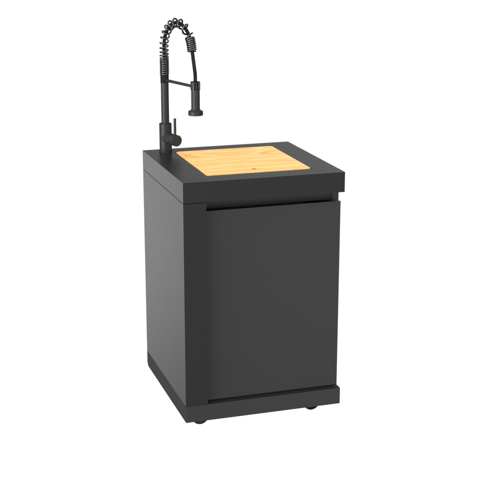 BroilChef Yosemite Prep & Entertainment Module with Sink - Black Stainless Steel Outdoor Kitchen | BC-SB