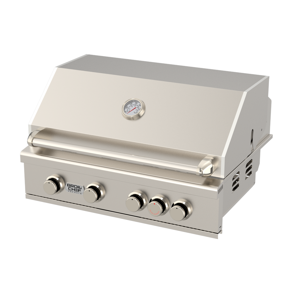 32 inch 4+1 Burner Built-in Gas Grills with square lid economic type BCP-500