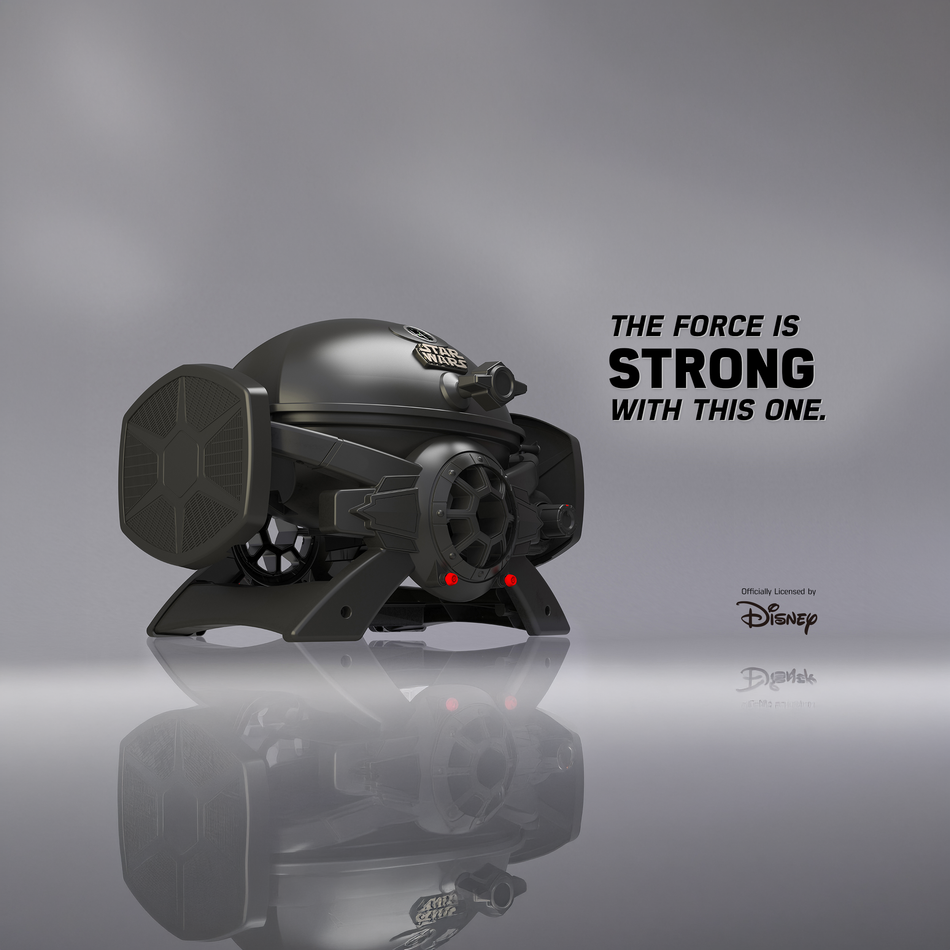 Disney Star Wars x BroilChef TIE Fighter Portable Gas Grill | Cast Aluminum Portable Propane BBQ for Outdoor Grilling, Picnic, Tailgating, FIFA, birthdays and more!